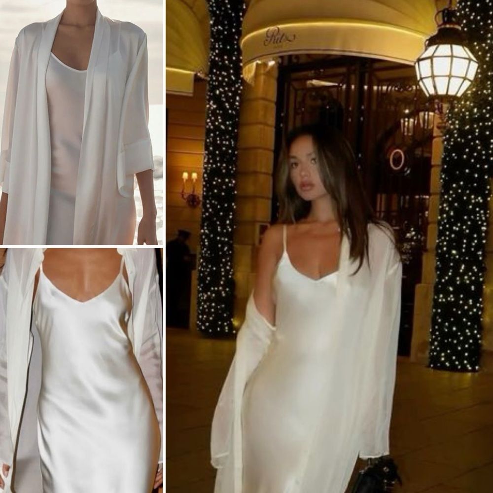 $458 Eileen Fisher Silk Cardigan